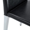 Two Black PU dining chairs,Silver Metal Legs.Simple and versatile, comfortable and accompanied. Exquisite and versatile dining chairs unlock a comfortable new experience.(Set of 2)