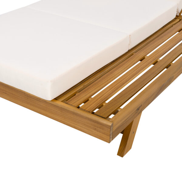a67a1b9959984a42978653426d54c383_f93a303069c7fed8aa1b40660c8dd090 LOUNGE CHAISE SET WITH HEADREST,SPACE AVAILABLE ON ONE SIDE, ACACIA WOOD WITH WATER-RESISTANT LOUNGE CUSHIONS (CREAM & 3-FOLD & 4 inch) - MATCHING DARK GREY/BEIGE VERSION AVAILABLE