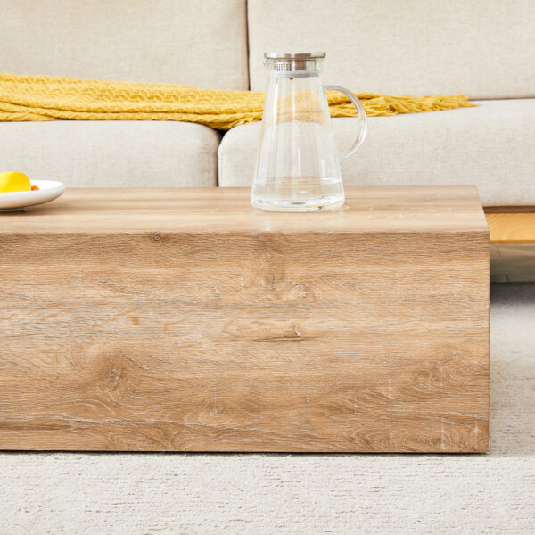 a6bc9c5f3e4040d1beb66ec834fc92b4_2bca4c22d3452493ab4e9cf6d3b9457c Elevate your living space with this modern MDF coffee table that showcases smooth, light wood color texture patterns. It is characterized by stylish design.39.3*23.6*12