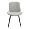 Extended Seat Cushion PU Dining Chair Set - Four Pieces,Ergonomic Design.Smooth line design,Integral metal leg structure,Can integrate well into various modern home decoration styles.