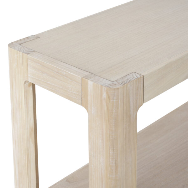 Mirod Modern Farmhouse Console Table,Elegant Minimalist Design with Premium Wood Veneer and Rounded Corners