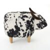 Black and White Cow-Shaped Ottoman, Modern Ottoman, Modern Accent Stool Home Decor, Suitable for Living Room, Bedroom, Porch, Garden, Backyard, Balcony