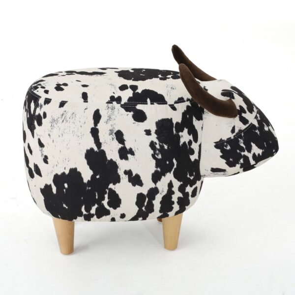 a77dc15662e24d7e88ced1ab6acadc77_cadde338c2c2c3554009b9dcb5a8c5dc Black and White Cow-Shaped Ottoman, Modern Ottoman, Modern Accent Stool Home Decor, Suitable for Living Room, Bedroom, Porch, Garden, Backyard, Balcony