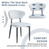 Table and chair set.A Modern Minimalist Circular Dining Table With A Diameter Of 33.3 Inches.Paired With 4 White Minimalist Ergonomic Dining Chair, With A Curved Backrest For Comfortable Design.