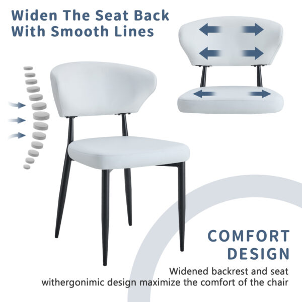a79e9cff789c4fdba5877259b4c13570_8dd884cc9821176026a031f52e19f1c0 Table and chair set.A Modern Minimalist Circular Dining Table With A Diameter Of 33.3 Inches.Paired With 4 White Minimalist Ergonomic Dining Chair, With A Curved Backrest For Comfortable Design.