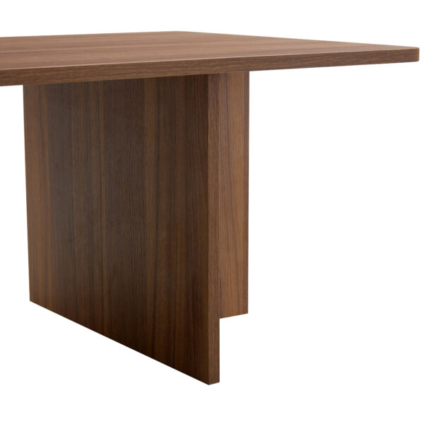 a7a4507539f847698a2a3d086bceaa92_eece5be2d9db249948232cf917adfb26 44.8 Inch Walnut Wood Grain MDF Coffee Table - Modern Luxury, Stable Triangular Support.The coffee table is made of medium density fiberboard material and is suitable for living rooms, bedrooms,etc.