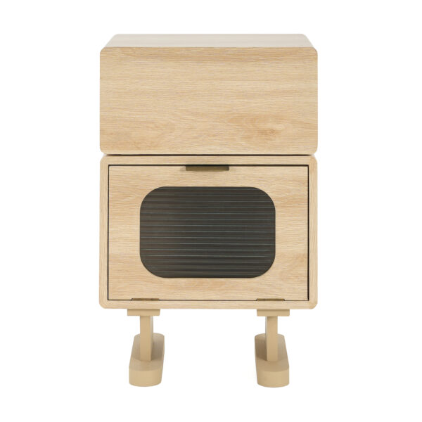 a7b68e7b3fff40939b4240da43164964_a2fba755dbbdbae7ec099d00ee0613ef MDF CREATIVE ROTATABLE ROBOT STORAGE SIDE TABLE, NATURAL COLOR