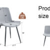 Comfortable Linen-Cotton Dining Chair Set - Four Pieces in Light Gray.Integrated Seat and Backrest,Linen-Cotton Material,Curved Widened Cushion Design For More Comfort.
