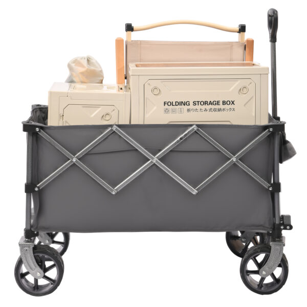 a8260606a97241409df6438fd9619f3a_5a3b94ec3f2d94b479be36d73a70d2f7 PORTABLE 400L Collapsible Wagon, Folding Wagon Cart , Beach Wagon with Big Wheels, 450LB Heavy Duty Foldable Wagon, Large Capacity Wagon for Camping, Sports, Garden, Baseball