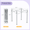 Only Table Leg.Simple Silver Stainless Steel Folding Table Frame - Multifunctional, Space-Saving.Folding Table Frame,Silver Stainless Steel Material,5.5*5.5*28.7~26.3*26.3*28.7 Inch.