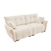 Premium Two-Seater Sofa - Ergonomic Design with High-Resilience Foam Cushions, Modern Chenille Fabric Upholstery for Living Room, Lounge, Office Space, White