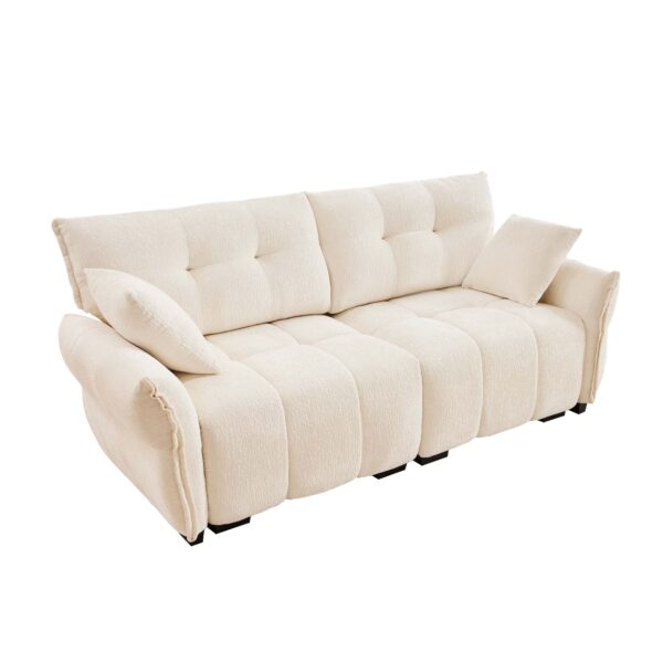a8d2843013484d81a28b689e4e81dd14_b0d5ee6b82612cfbbf3265ddcad80067 Premium Two-Seater Sofa - Ergonomic Design with High-Resilience Foam Cushions, Modern Chenille Fabric Upholstery for Living Room, Lounge, Office Space, White