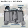 TREXM 10'x10' Hardtop Outdoor Gazebo with Polycarbonate Roof, Patio Gazebo with Aluminum Frame, Mosquito Netting and Privacy Screens for Shade and Rain, Backyard Tent for Backyard, Garden, Lawn (Grey)