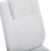 Modern Dining Chairs with Faux Leather Padded Seat Dining Living Room Chairs Upholstered Chair with Metal Legs Design for Kitchen, Living, Bedroom, Dining Room Side Chairs Set of 4 (White+PU )C-001