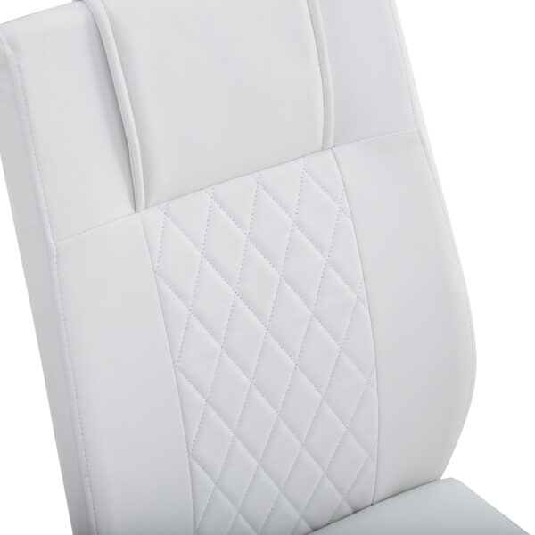 a8fe5279ee0644fab6dba3bcf0b0cc9c_20230131_b765751bd1a44ec9af659e37ae34b09c Modern Dining Chairs with Faux Leather Padded Seat Dining Living Room Chairs Upholstered Chair with Metal Legs Design for Kitchen, Living, Bedroom, Dining Room Side Chairs Set of 4 (White+PU )C-001