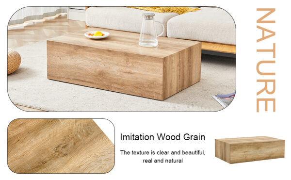 a90fc15b3e5248f9a0c5c35098e493cc_49ebf6fe2f3ce5dbdb3b101da48a8d91 Elevate your living space with this modern MDF coffee table that showcases smooth, light wood color texture patterns. It is characterized by stylish design.39.3*23.6*12