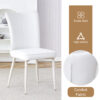 Table and chair set.Hourglass-Shaped Stable Small Round Table -31.9" * 31.9" with 2 Cream-Style dining chairs with a vertical line design on backrest.Adding a warm atmosphere to your family.