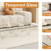 ONLY Separate Glass Tabletop.24*48 inch Rectangular heat-resistant Transparent Tempered glass Tabletop.Suitable for various occasions such as kitchens and restaurants.Transparent,24*48*0.31 inch.