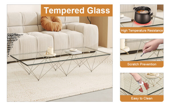 a9ded97bfad74d0d964d5d971e602130_cd11b9c583ef14e77bb5d6238c36fcbb ONLY Separate Glass Tabletop.24*48 inch Rectangular heat-resistant Transparent Tempered glass Tabletop.Suitable for various occasions such as kitchens and restaurants.Transparent,24*48*0.31 inch.