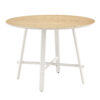 Table and chair set, MDF desktop, white metal table legs, stable and beautiful, suitable for most styles of home. Modern simple dining table, comfortable seating.