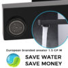 Single Handle Bathroom Faucet, Matte Black Single Hole Bathroom Faucet, Solid Brass Modern Bathroom Sink Faucet Basin Vanity Square Bathroom Faucet with Pop-up Drain & Water Supply Hoses