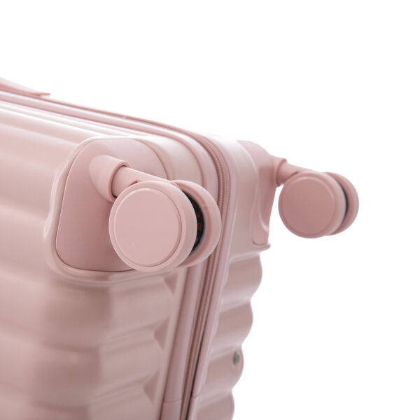 20"/24"/28" 3 pcs/set in ABS Spinner Wheel Luggage, Carry on Suitcase, with Cup Holder & USB Port & Phone Holder (Pink)