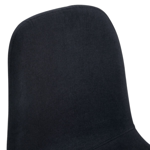 aa7ad68b521647628f49b198f28d7cbe_6f8381182826476b98520ddd6801b00d Table and chair set.A Modern Minimalist Circular Dining Table With A Diameter Of 33.3 Inches.Paired With 4 Black Linen-Cotton Material High Resilience Dining Chair with Metal Black Leg.