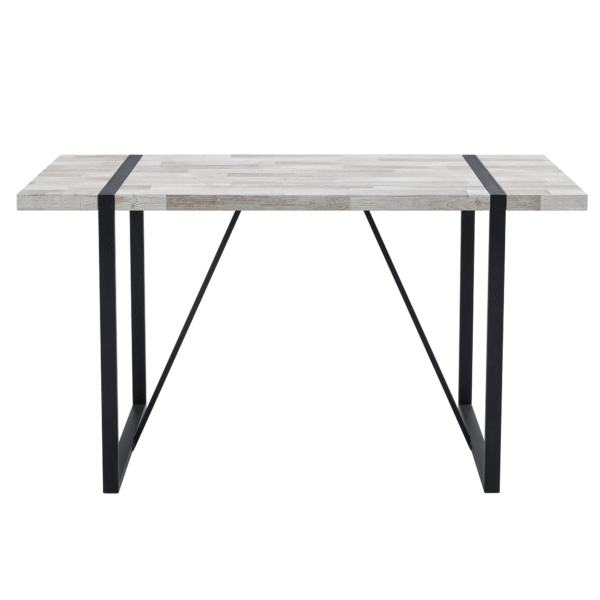 aac583536985453885c9ef46240bf665_a18e10abcda8cb561321e0e786b0100b A minimalist retro rectangular dining table with a specially textured top and black metal legs.Contemporary Minimalist MDF Gray Textured Tabletop.Able To Give People A Visual Beauty With Rules.