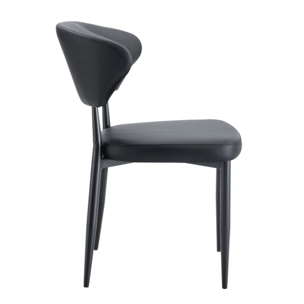 ab0399c4876040dbbc89f2f6b1bc7519_ab28129bff5e73515f505f184c4f56f0 Black Minimalist Ergonomic Dining Chair, With A Curved Backrest For Comfortable Design,Unlocking A Comfortable And Minimalist New Sitting Posture. A Pack Of 4.Available In Black And White.