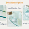 Double layer rotatable round glass.The rotatable design makes it more convenient to retrieve and place items.The upper glass has a diameter of 20 inches, while the lower glass15 inches.