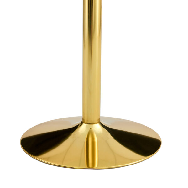 abaf6db7a81a45c19bbd5cb9067365ad_be70edd866b823b813811f457342e858 A 35-inch diameter glass top and a modern, minimalist round dining table with gold metal legs. Ideal for dining rooms, living rooms and meeting rooms.