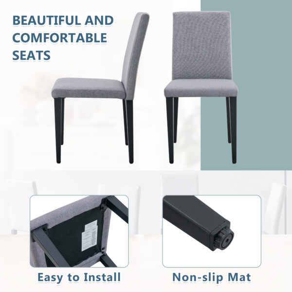abbe0cb8cbad45f4b6500e14793a2a97_2f6b66b6c2e6d448b512546117a745b2 Two Light Gray Linen-Cotton dining chairs, simple and versatile, comfortable and accompanied. Exquisite and versatile dining chairs unlock a comfortable new experience.(Set of 2)