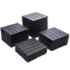 76-Pack 11.42"x11.42" Interlocking Deck Tiles - 68.80 Sq.Ft 3D Wood Grain Plastic Flooring for Outdoor Use , Waterproof & Moisture-Proof Patio Tiles , All-Weather Use & Easy Snap-Together Installation