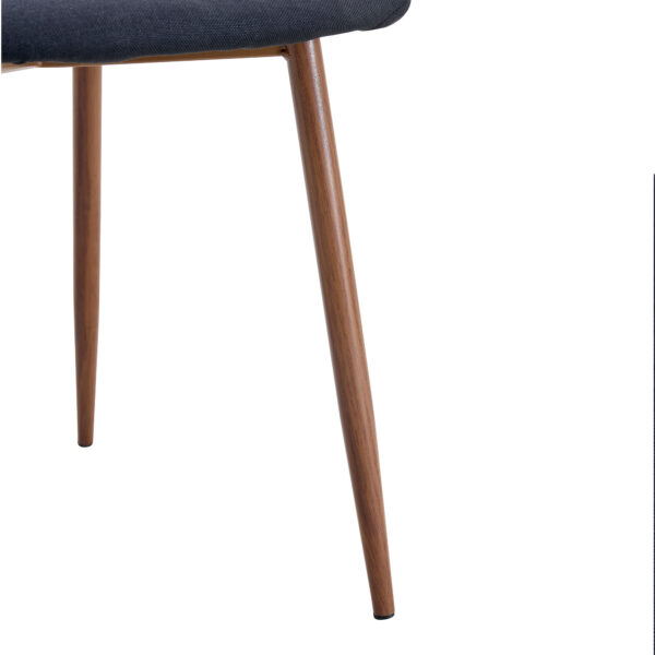 abf3a239bfc64c469ef4c6c907c72778_0ba3d3e2e36008ef07a296712afe9f27 Table and chair set.A Modern Minimalist Circular Dining Table With A Diameter Of 33.3 Inches.Paired With 4 Black Linen-Cotton Material High Resilience Dining Chair with Metal Leg.