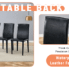Table and chair set.71*35.4 inch White And Black Spliced Dining Table With Storage Function In The Middle Of The Table Legs.Paired With 6 Black PU Dining Chairs, Simple And Versatile.