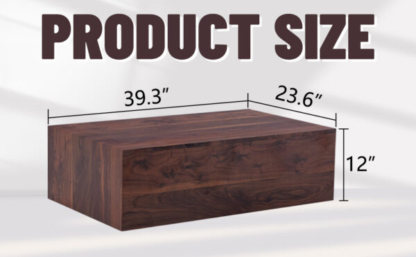 ac35bd3a7cf6492aae5d5be113bfe94d_bd8306542e9d33347e69ee23eb3e5f5e 39.3*23.6*12 Inch Walnut Wood Grain MDF Coffee Table - Luxurious Design, Perfect Living Room Accent.Fashion texture design coffee table, suitable for various situations and scenes.