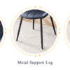 Extended Seat Cushion PU Black Dining Chair Set - Four Pieces,Ergonomic Design.Smooth line design,Integral metal leg structure,Can integrate well into various modern home decoration styles.