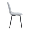 Comfortable Linen-Cotton Dining Chair Set - Six Pieces in Light Gray.Integrated Seat and Backrest,Linen-Cotton Material,Modern Home Matching.