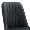 2 modern dining chairs, smooth PU leather backrest and silver-toned metal legs for a comfortable home experience for kitchens, bedrooms and offices.