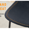 Luxury Simple Chair - Set of 4 BLACK Linen-Cotton Material High Resilience Dining Chair with Metal Black Leg.Integral metal leg architecture,Suitable for various interior decoration styles.
