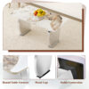 Table and chair set.63*31.4 Inch Pandora Patterned Sintered Stone Dining Table Set - 6 White Chairs With Silver Metal Legs.Modern Light Luxury.Perfect For Dinner Room,Meeting Room,Kitchen,etc.