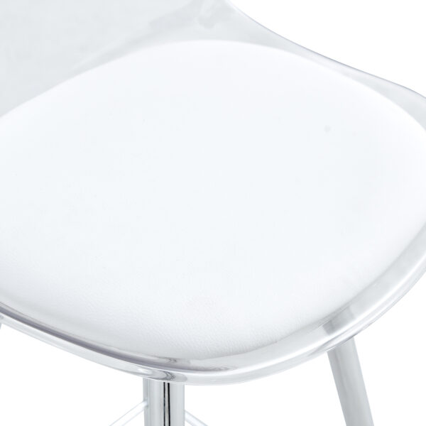 Modern and comfortable upholstered bar chairs, metal legs, small size bar chairs, suitable for part of the crowd, stylish design for dining room, kitchen, terrace and living room chairs.