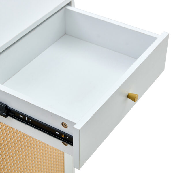 Modern minimalist storage cabinet, rattan shoe cabinet, bed top cabinet. Beautiful shape, suitable for corridors and living rooms.