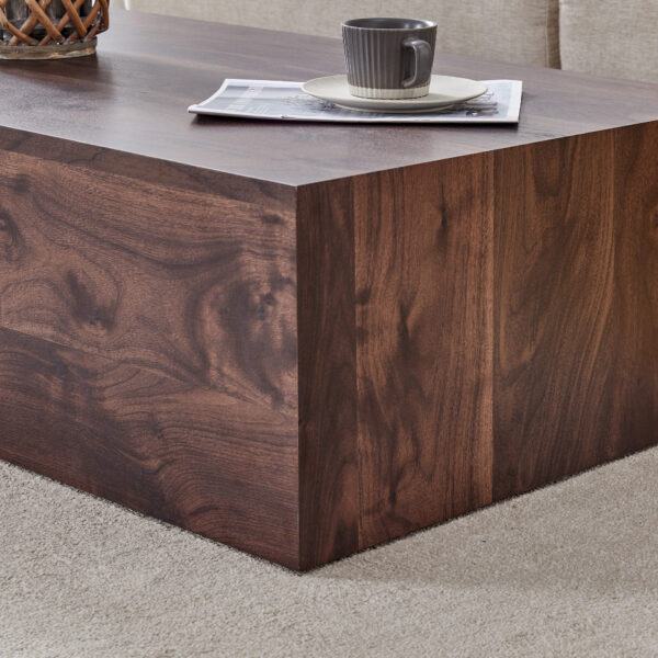 ae347c508cac45dbb17c8b1ab06a71ed_eda6597461accc5896565fee63ff46f6 39.3*23.6*12 Inch Walnut Wood Grain MDF Coffee Table - Luxurious Design, Perfect Living Room Accent.Fashion texture design coffee table, suitable for various situations and scenes.
