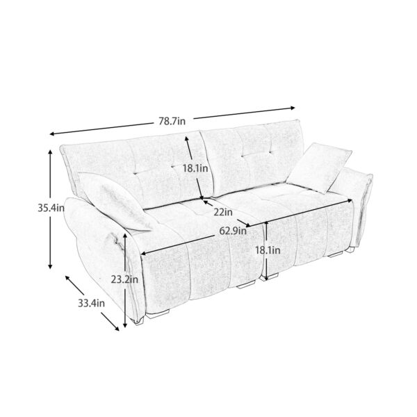 ae8ec9c097b84087ab0e6efde4861492_b7e641fde4ab672d0899950836b76dcd Premium Two-Seater Sofa - Ergonomic Design with High-Resilience Foam Cushions, Modern Chenille Fabric Upholstery for Living Room, Lounge, Office Space, White