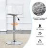 Modern minimalist bar chairs and bar stools. Can rotate 360 ° and adjust lifting. PET backrest and PU seats. Set of 2. Suitable for bars, restaurants, and front desk cashiers. W1151P172644