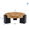 The detachable double-decker coffee table, the stylish design is more precious, and the detachable design can make the use of space more flexible and suitable for various scenes.
