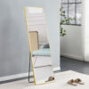 The 4rd generation aluminum alloy metal frame wall mounted full body mirror, bathroom makeup mirror, bedroom entrance, decorative mirror, quality upgrade, 59 "* 15.7"W1151125156