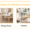 Extended Seat Cushion PU Dining Chair Set - Four Pieces.Smooth line design.Can integrate well into various modern home decoration styles.White and Dark Gray Splicing Colors.