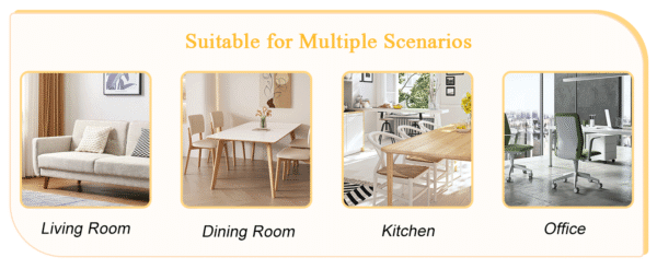af7bf15ad2154d718997aaec5f3c6ba2_16e41f43055fe76e38766a73a2d0c168 Extended Seat Cushion PU Dining Chair Set - Four Pieces.Smooth line design.Can integrate well into various modern home decoration styles.White and Dark Gray Splicing Colors.